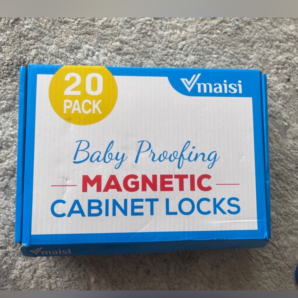 Baby proofing magnetic cabinet locks
